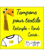 Tampons textiles : forme carré