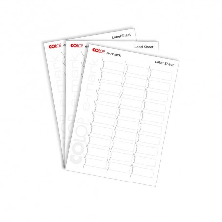 Pochette de 10 feuilles d'étiquettes COLOP e-mark®