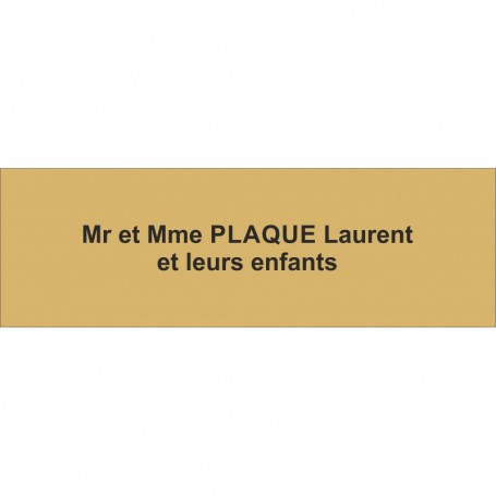 Plaque Boite aux lettres