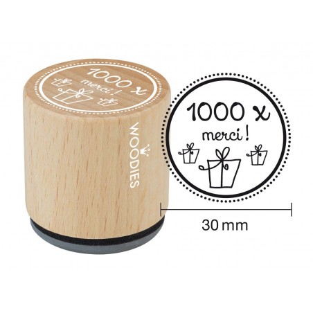 Tampon Woodies mention "1000 merci! "